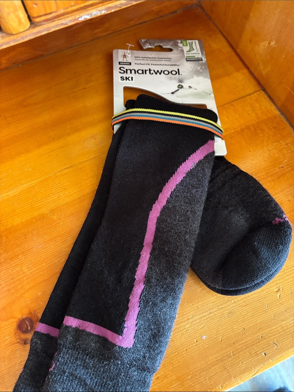 Smartwool WoMen’s Ski Socks - Black with Pink Accent